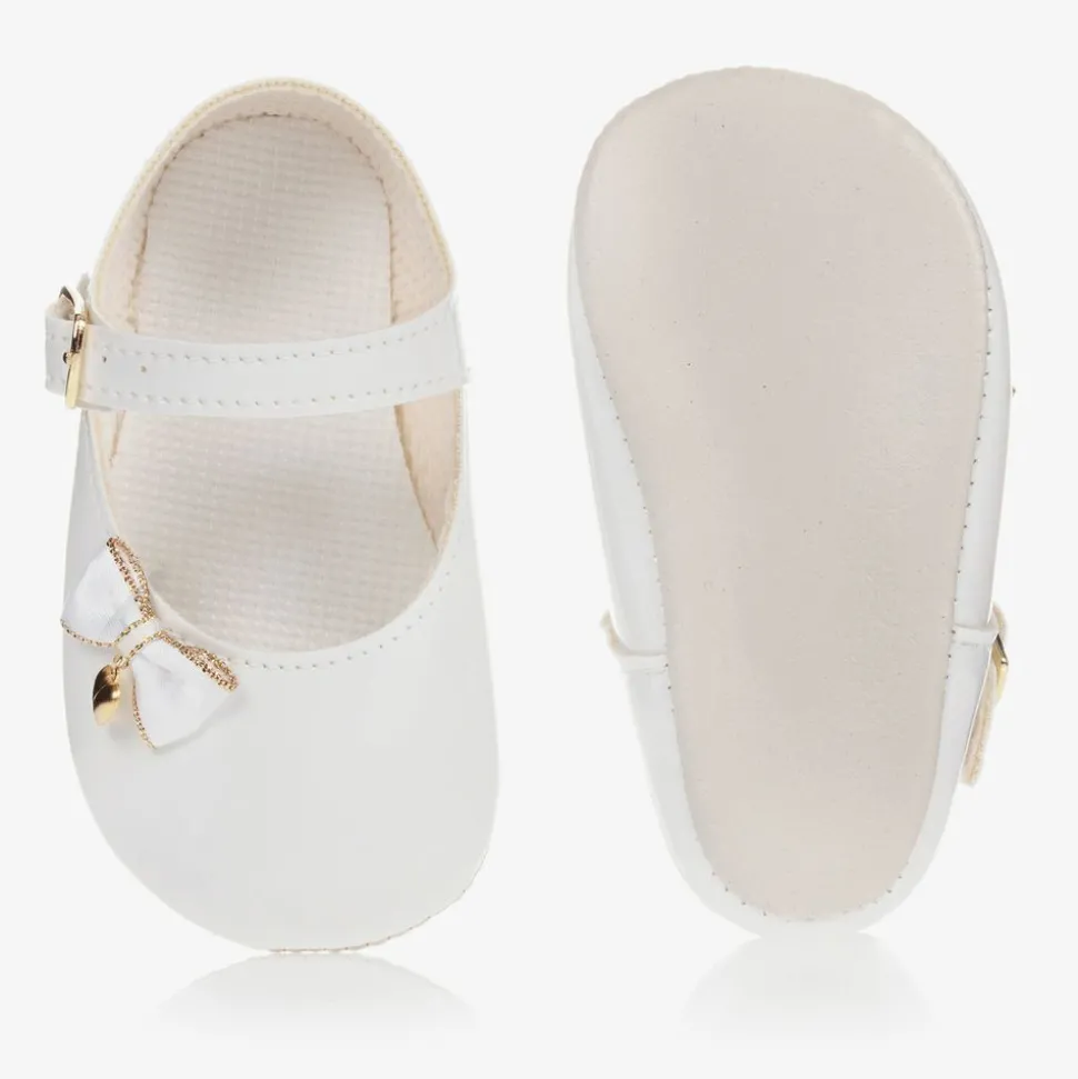 White Patent Pre-Walker Shoes