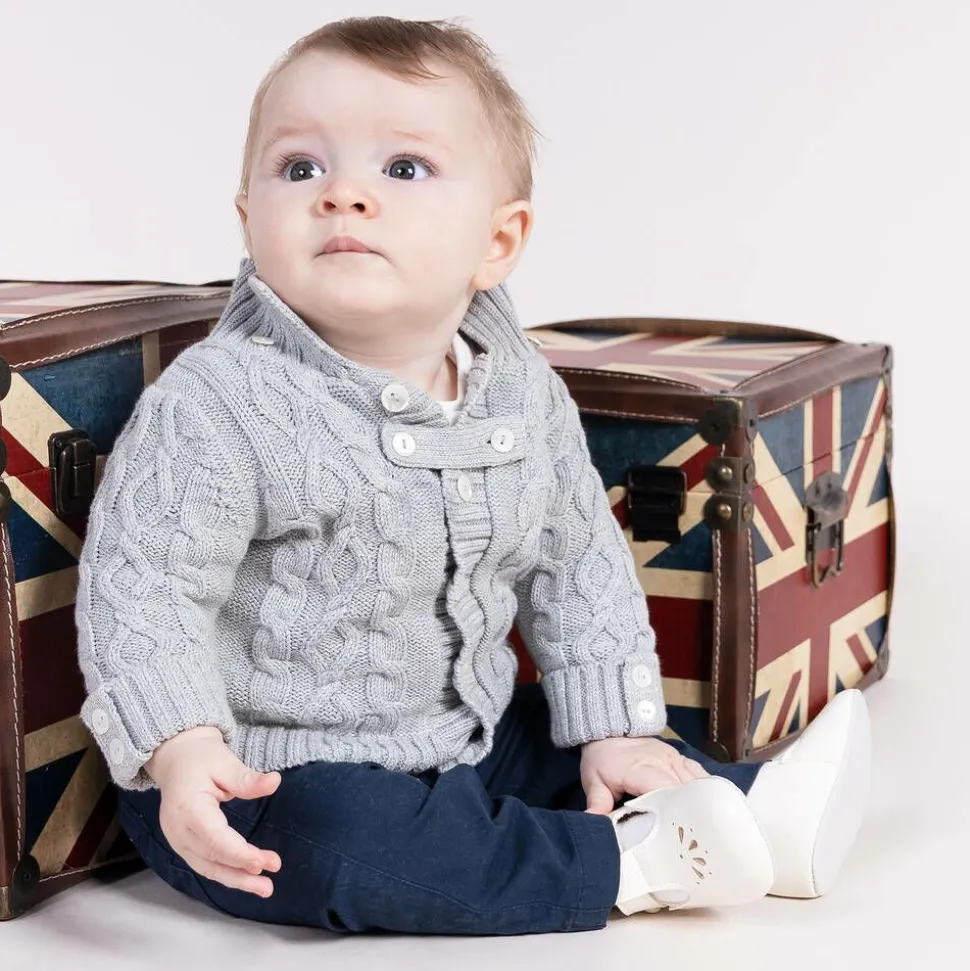 White Patent Pre-Walker Shoes