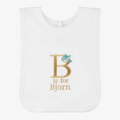 White Personalised 'B' Initial Bib