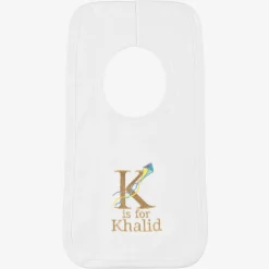 White Personalised 'K' Initial Bib