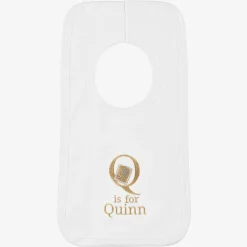 White Personalised 'Q' Initial Bib