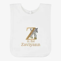 White Personalised 'Z' Initial Bib