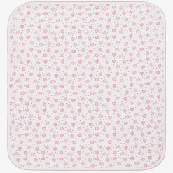 White Pima Cotton Heartfelt Hearts Blanket (73cm)