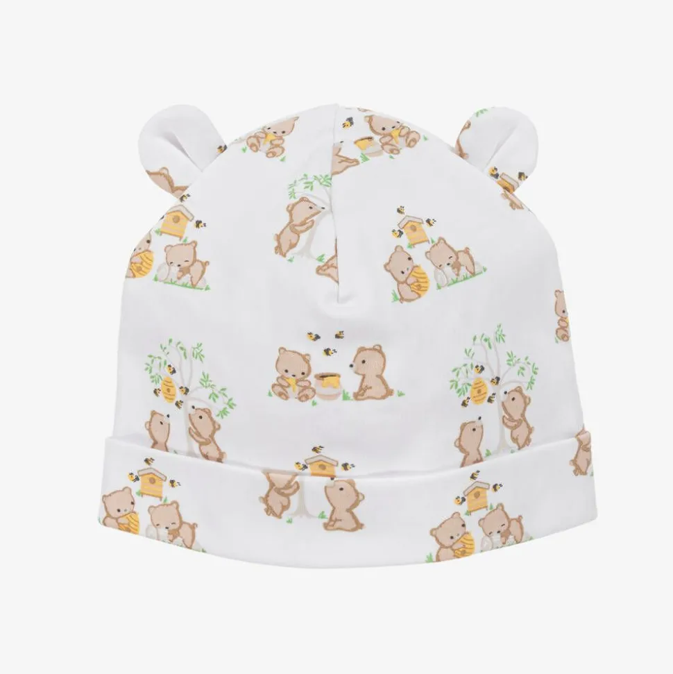 White Pima Cotton Honey Bear Cubs Hat