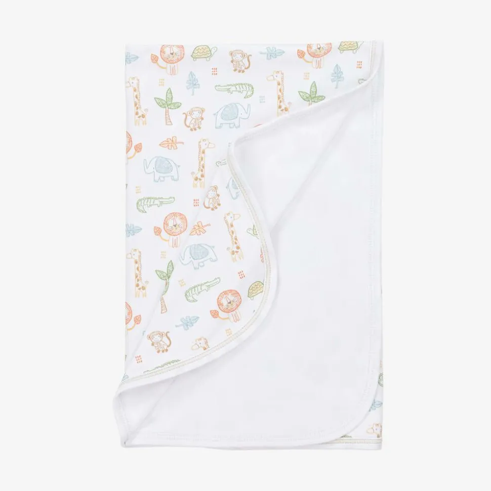White Pima Jungle Adventure Blanket (72cm)