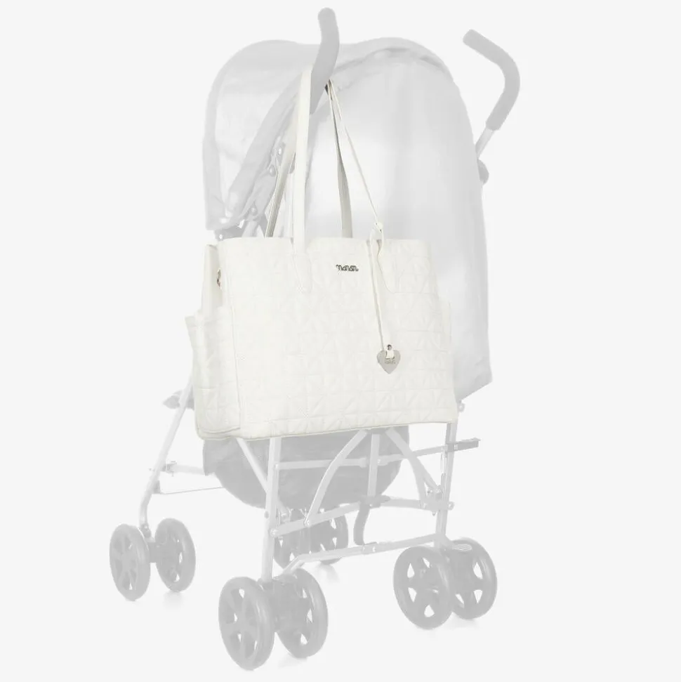 White Quilted Changing Bag (39cm)