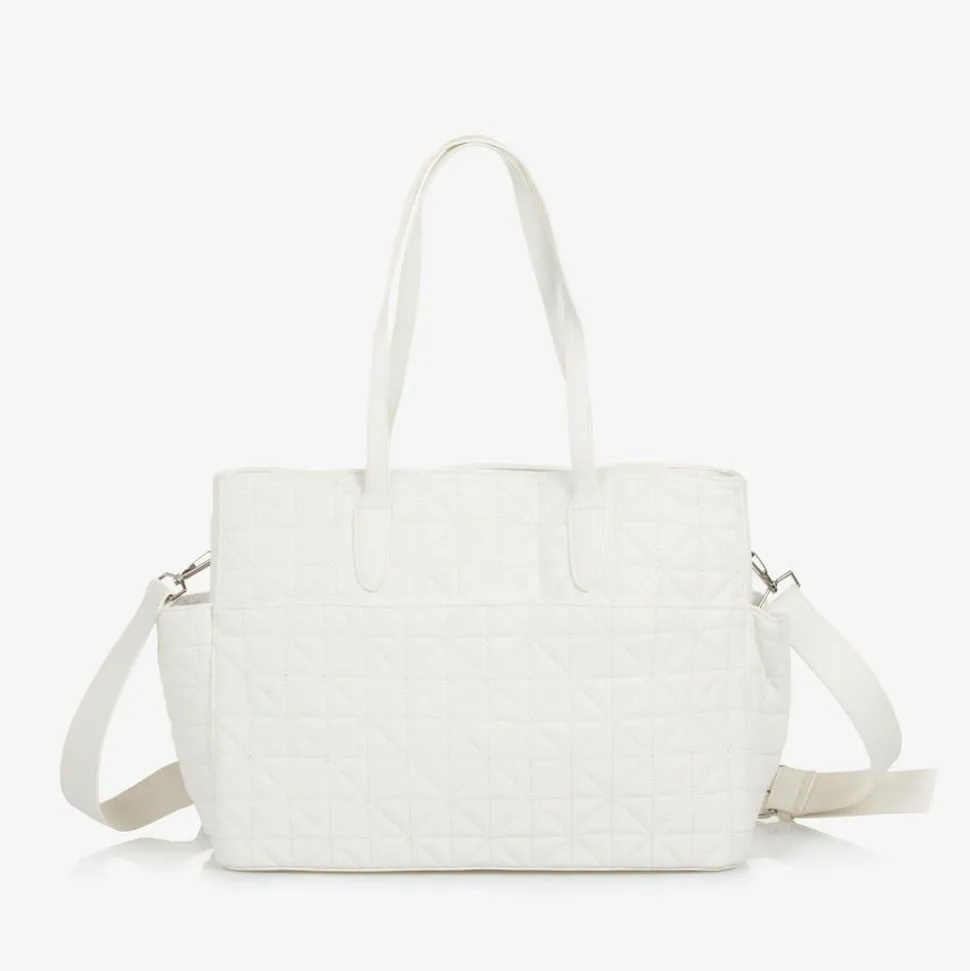 White Quilted Changing Bag (39cm)
