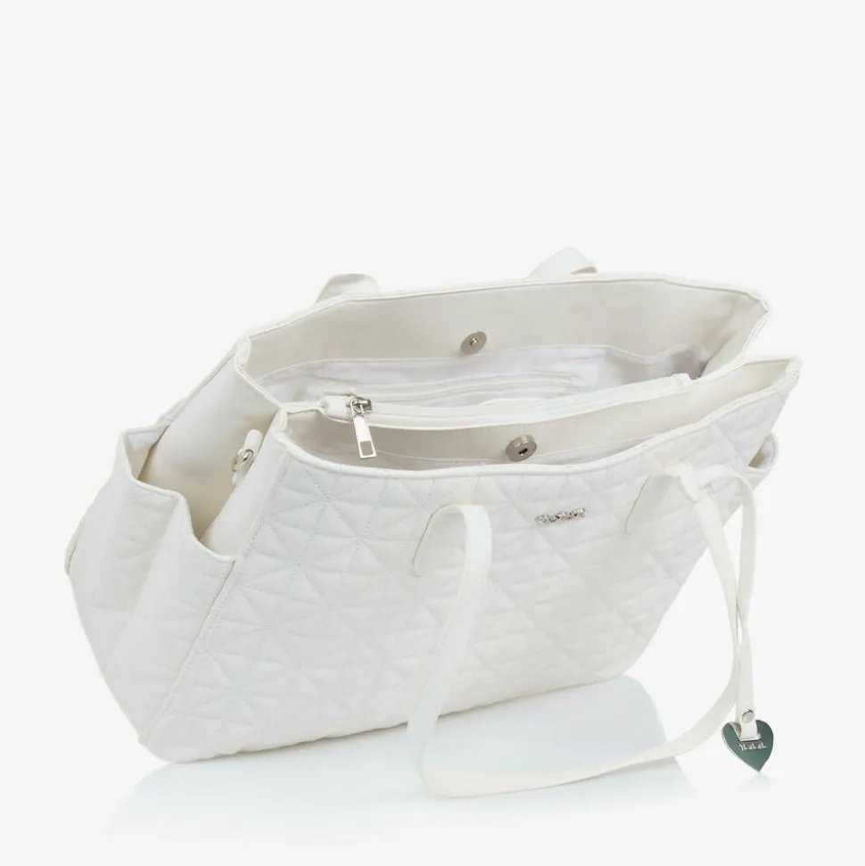 White Quilted Changing Bag (39cm)