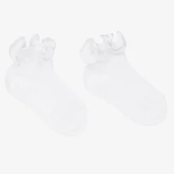 White Ruffle Baby Socks
