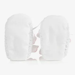 White Smocked Baby Booties