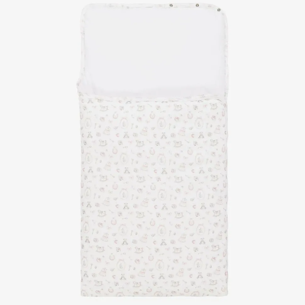 White Supima Cotton Delicate Pink Nest (80cm)