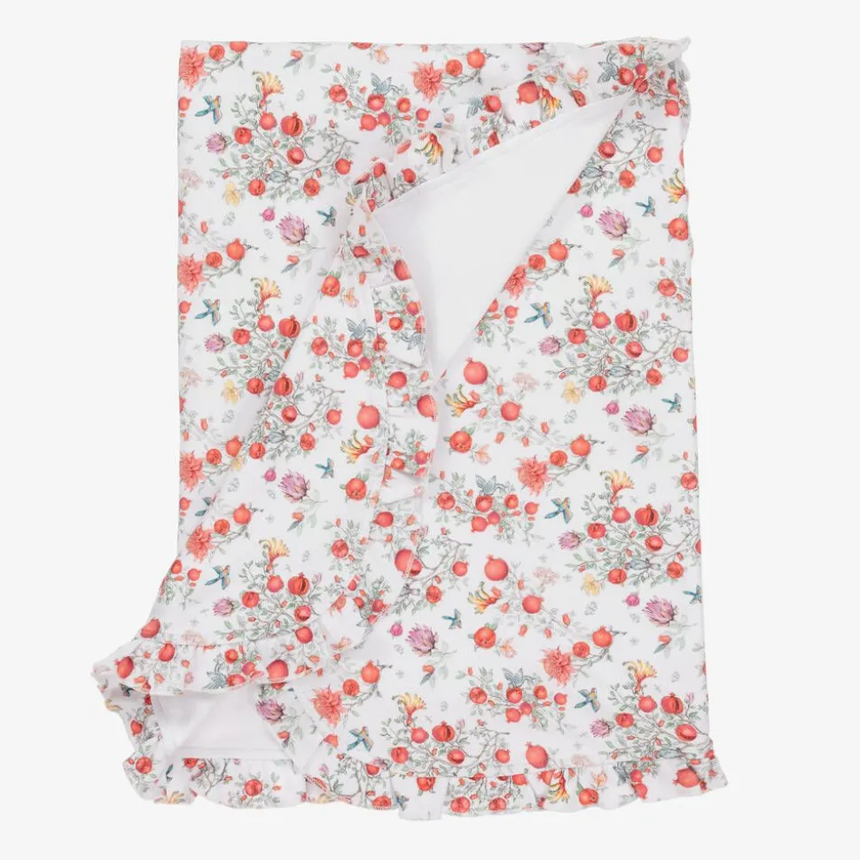 White Supima Cotton Pomegranate Blanket (84cm)