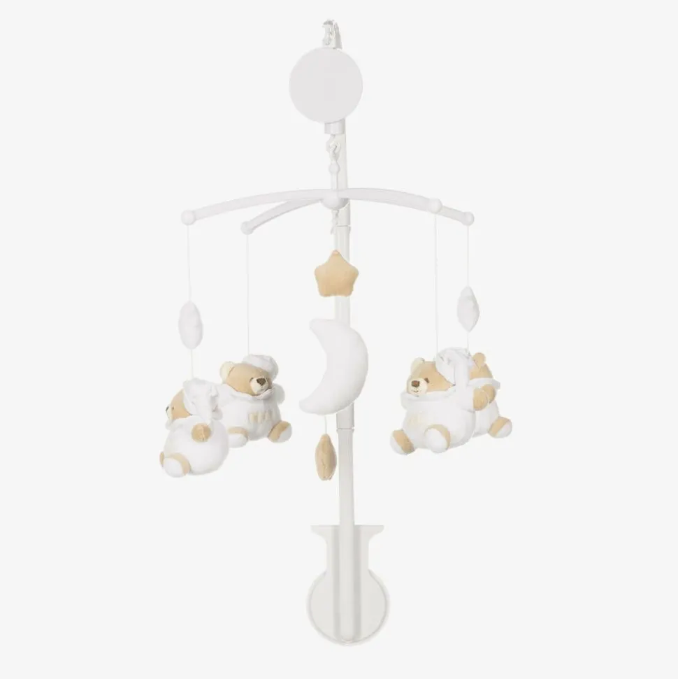 White Teddy Bear Musical Cot Mobile (40cm)