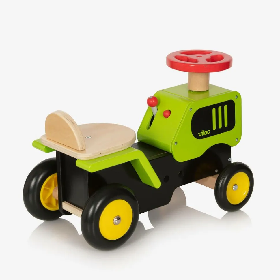 Wooden Green Ride-On Tractor (47cm)