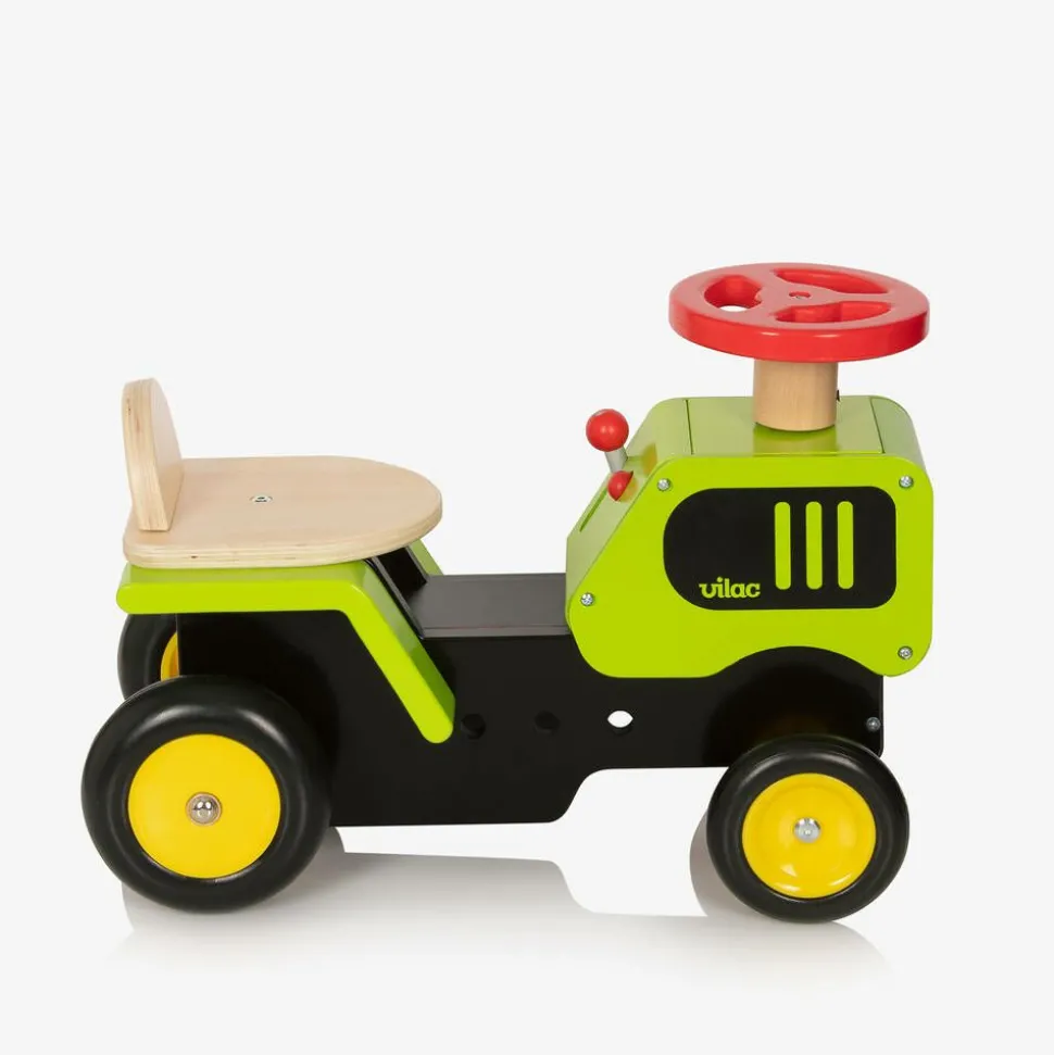 Wooden Green Ride-On Tractor (47cm)