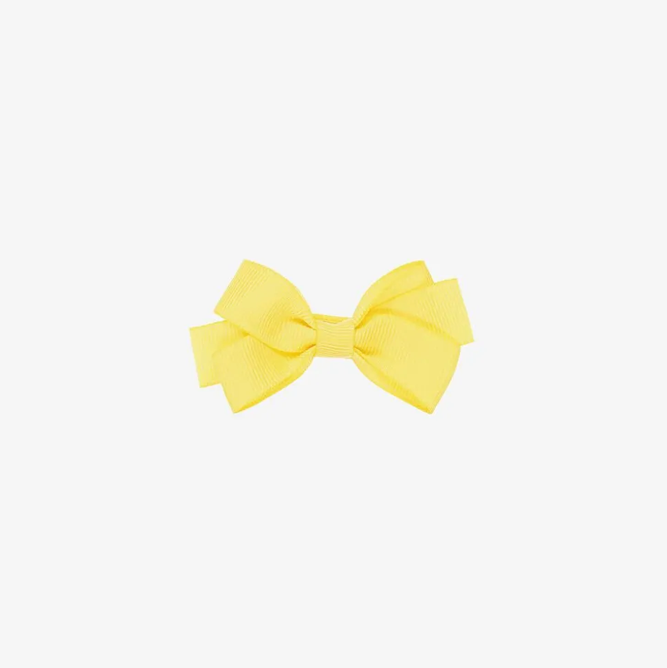Yellow Bow Hair Clip (7cm)