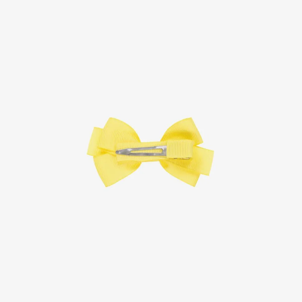 Yellow Bow Hair Clip (7cm)