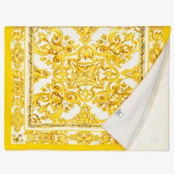 Yellow Cotton Majolica Print Towel (130cm)