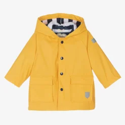 Yellow Hooded Baby Raincoat