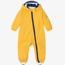 Yellow Hooded Baby Rainsuit