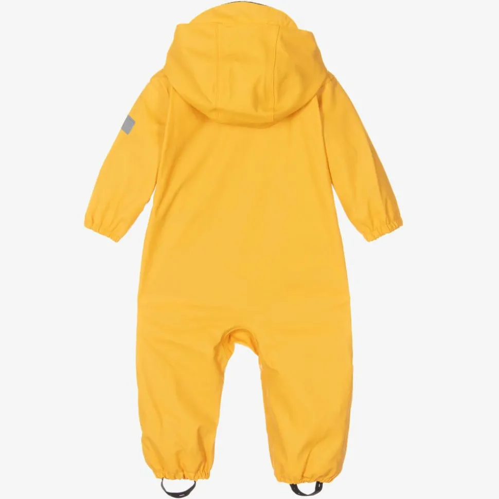 Yellow Hooded Baby Rainsuit
