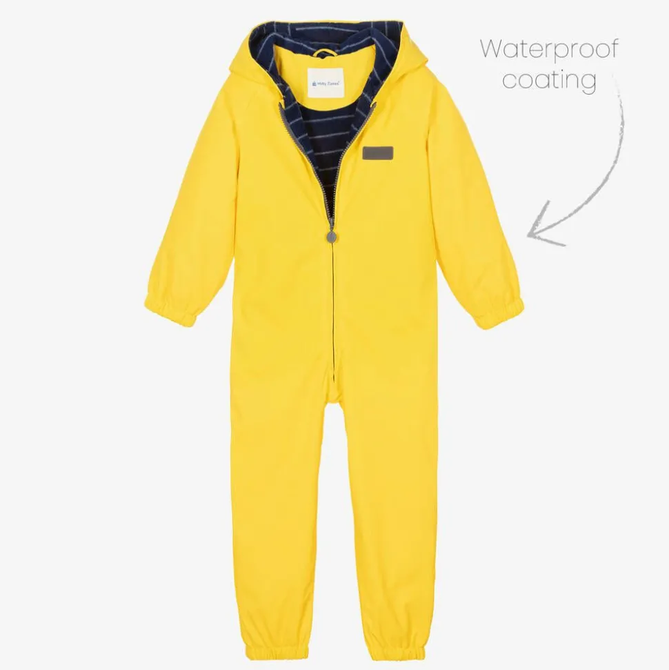 Yellow Hooded Waterproof Rainsuit
