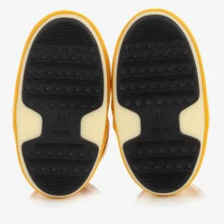 Yellow Logo Short Snow Boots