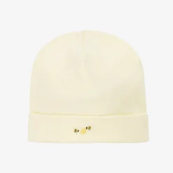 Yellow Striped Pima Cotton Bee Hive Baby Hat